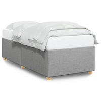 BETTGESTELL Ohne Matratze Hellgrau 90/200 Cm Stoff - Hellgrau, Textil (90/200cm) - vidaXL