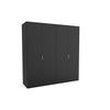 KLEIDERSCHRANK MAT B Schwarz 210x60x205 cm - Schwarz, Holzwerkstoff (210/205/60cm) - FURNLUX