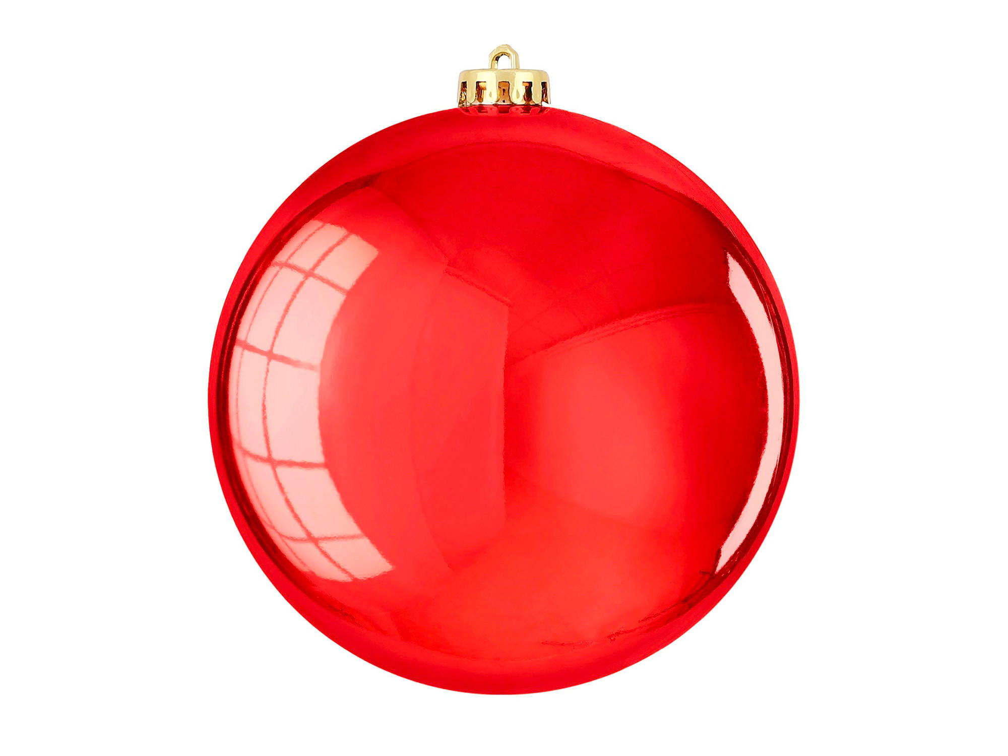 LAALU CHRISTBAUMKUGEL rund rot glänzend 15 cm - Rot, Kunststoff (25/25/25cm) - LAALU