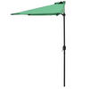 HALB-SONNENSCHIRM Eger - Grün, Textil/Metall (300/150cm) - casa.pro