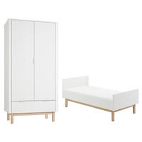 POKOJ PRO MIMINKO 2DÍLNÝ Miloo Bílá - bílá, kompozitní dřevo (143.5/87.5/75cm) - Petits-meubles