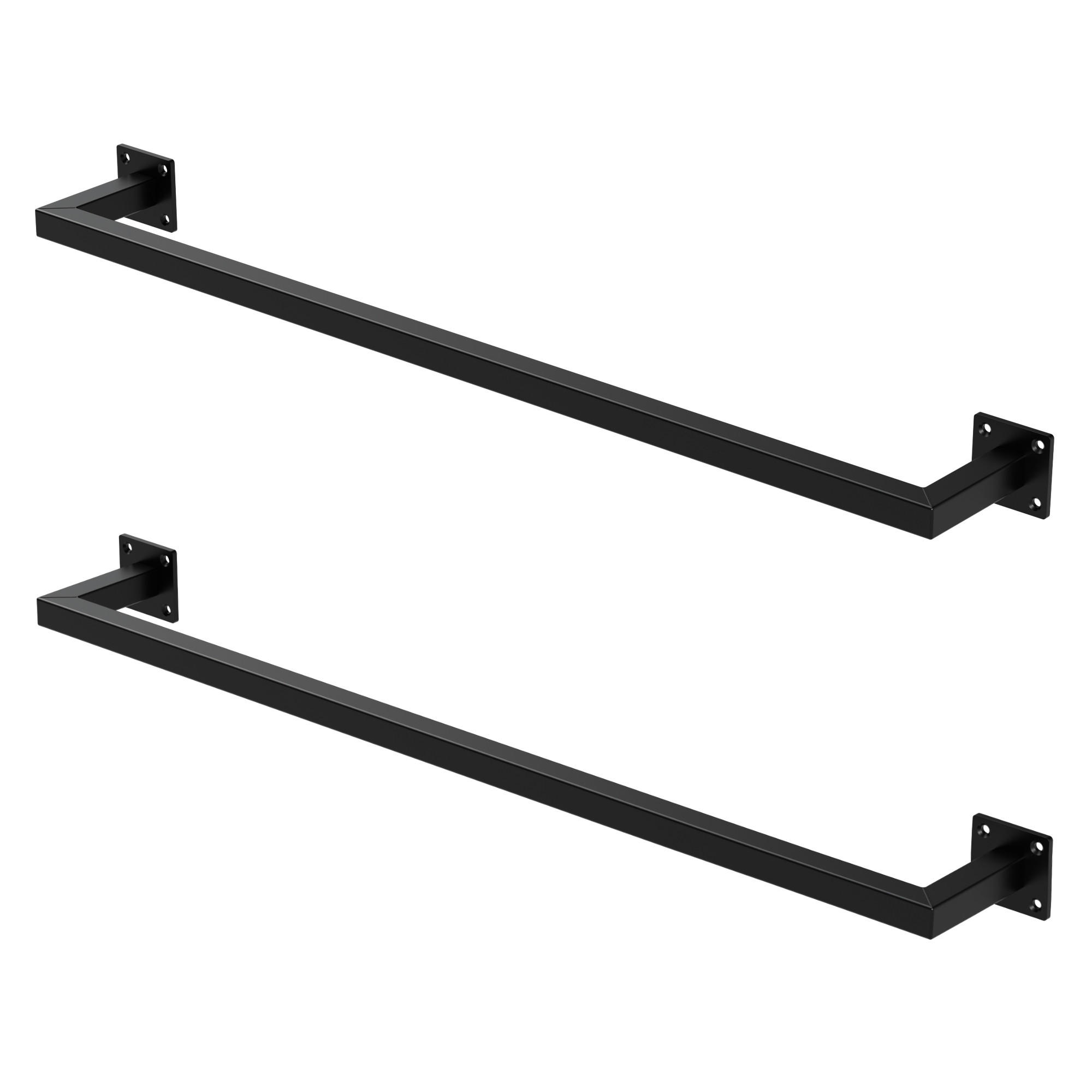 KLEIDERSTANGE 2er Set - Schwarz, Metall (12/6.5/90cm) - ML-DESIGN