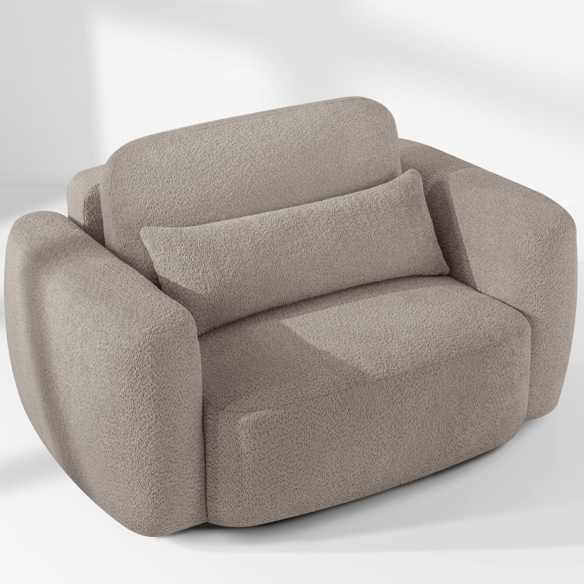 SESSEL ELOSA - Grau, Holz/Textil (145/85/115cm) - KONSIMO®