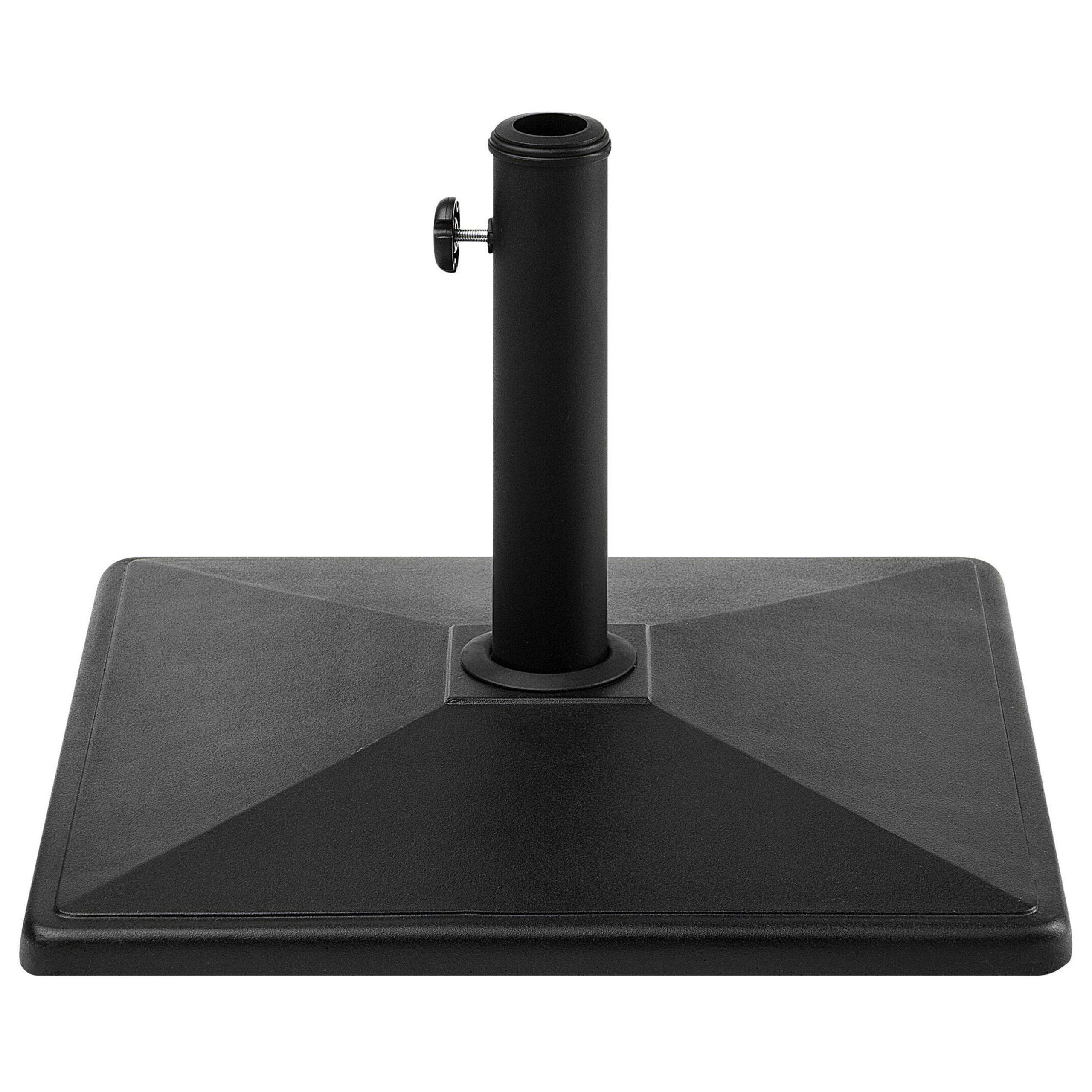 SONNENSCHIRMSTÄNDER schwarz 50/50 cm Cervo - Schwarz, Stein (50/50cm) - Beliani