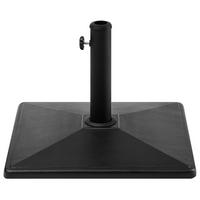 SONNENSCHIRMSTÄNDER schwarz 50/50 cm Cervo - Schwarz, Stein (50/50cm) - Beliani
