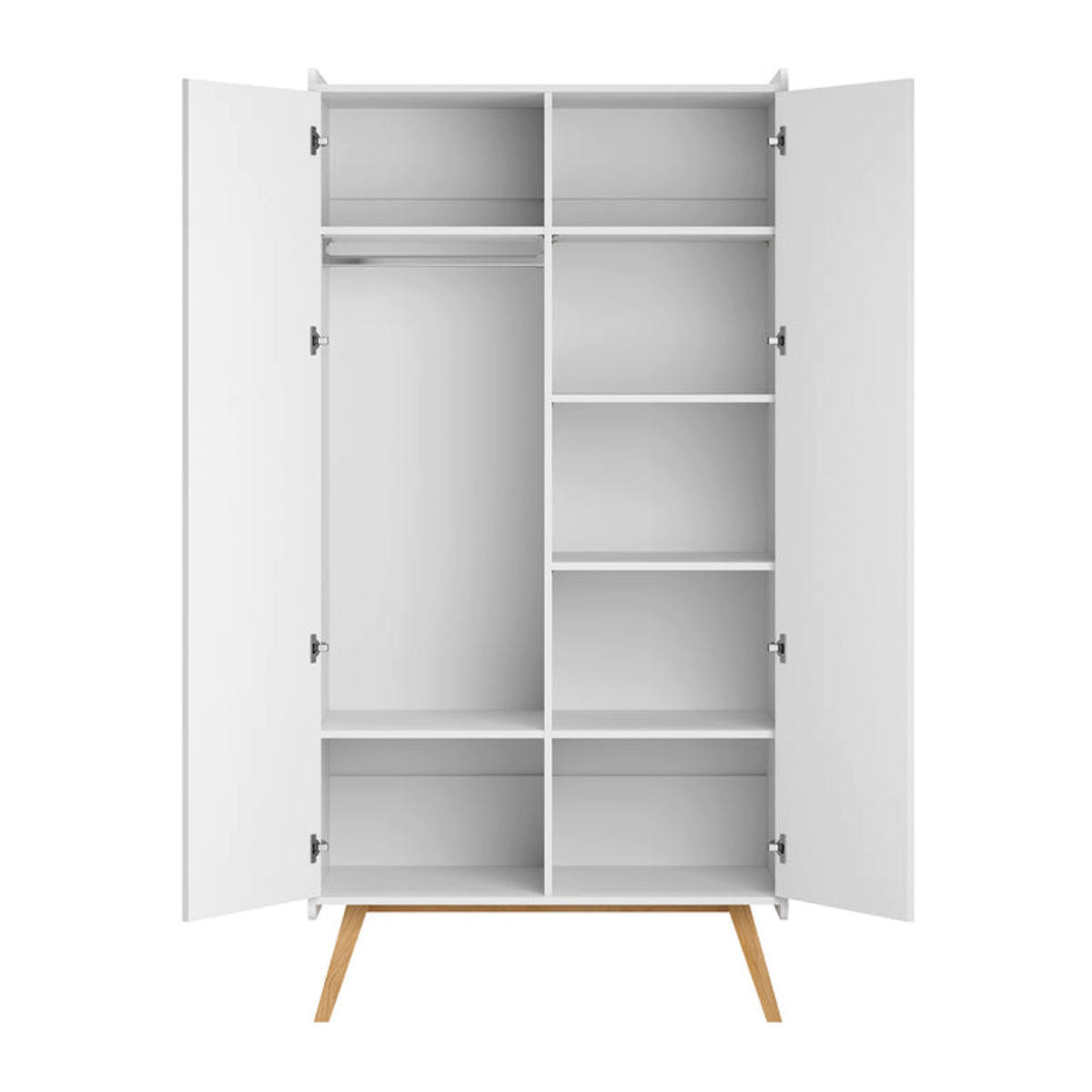 SKRIŇA 2 dvere Vintage Biela - biela, kompozitné drevo (100/200/58cm) - Petits-meubles
