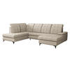 WOHNLANDSCHAFT Enzo, Seite: Rechts - Beige/Schwarz, Holz/Textil (330/105/212cm) - MIRJAN24