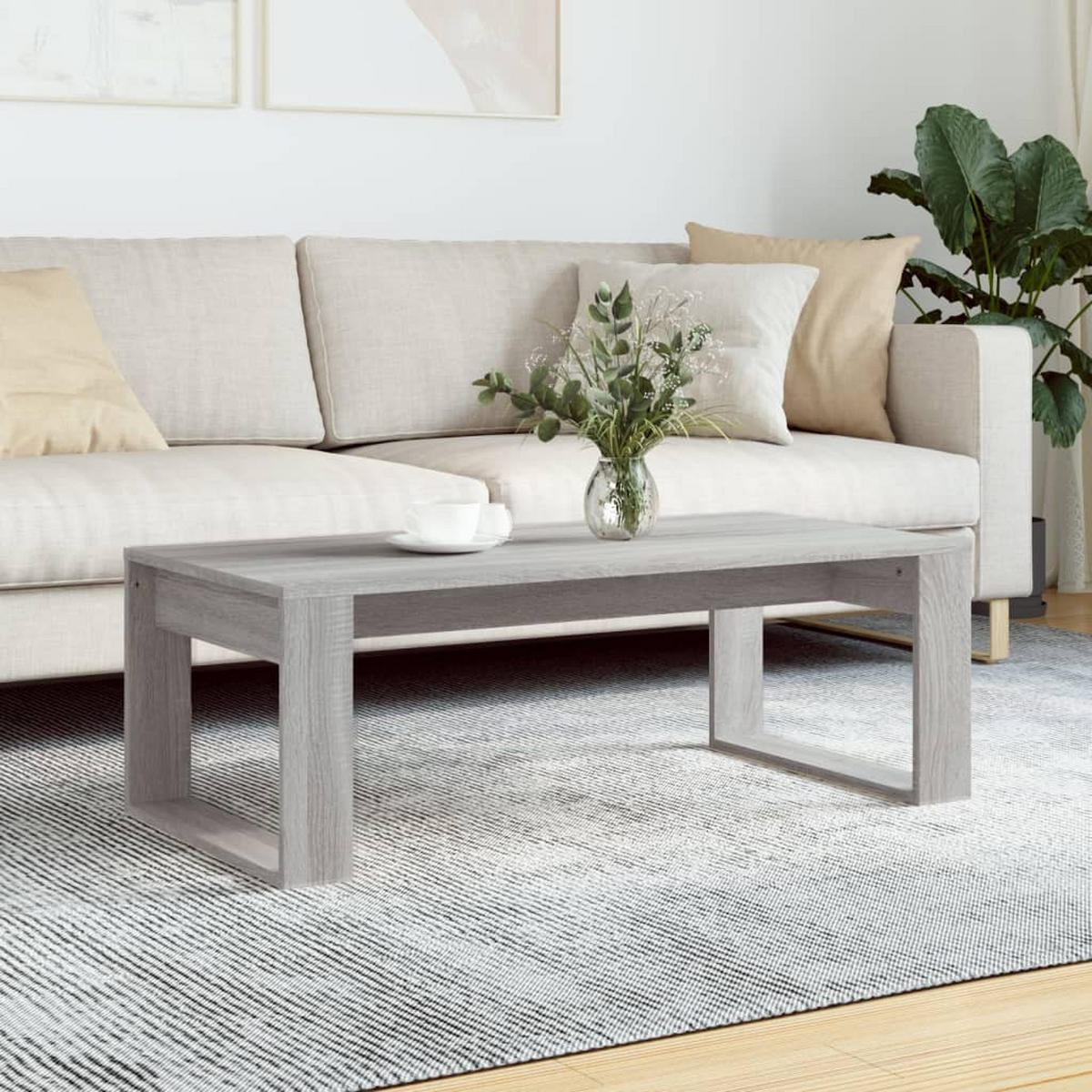 COUCHTISCH Grau Sonoma 102x50x35 cm Holzwerkstoff - Grau, Holzwerkstoff (50/102/35cm) - furnicato