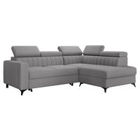 COLTAR Milano 2RRLXP, Dreapta 2R+R+LXP - gri deschis, material textil/lemn (195/249cm) - MIRJAN24