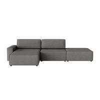 ECKSOFA Lummo Re mit Schlaffunktion, Graphit - Graphitfarben, Textil (323/185cm) - Fedve