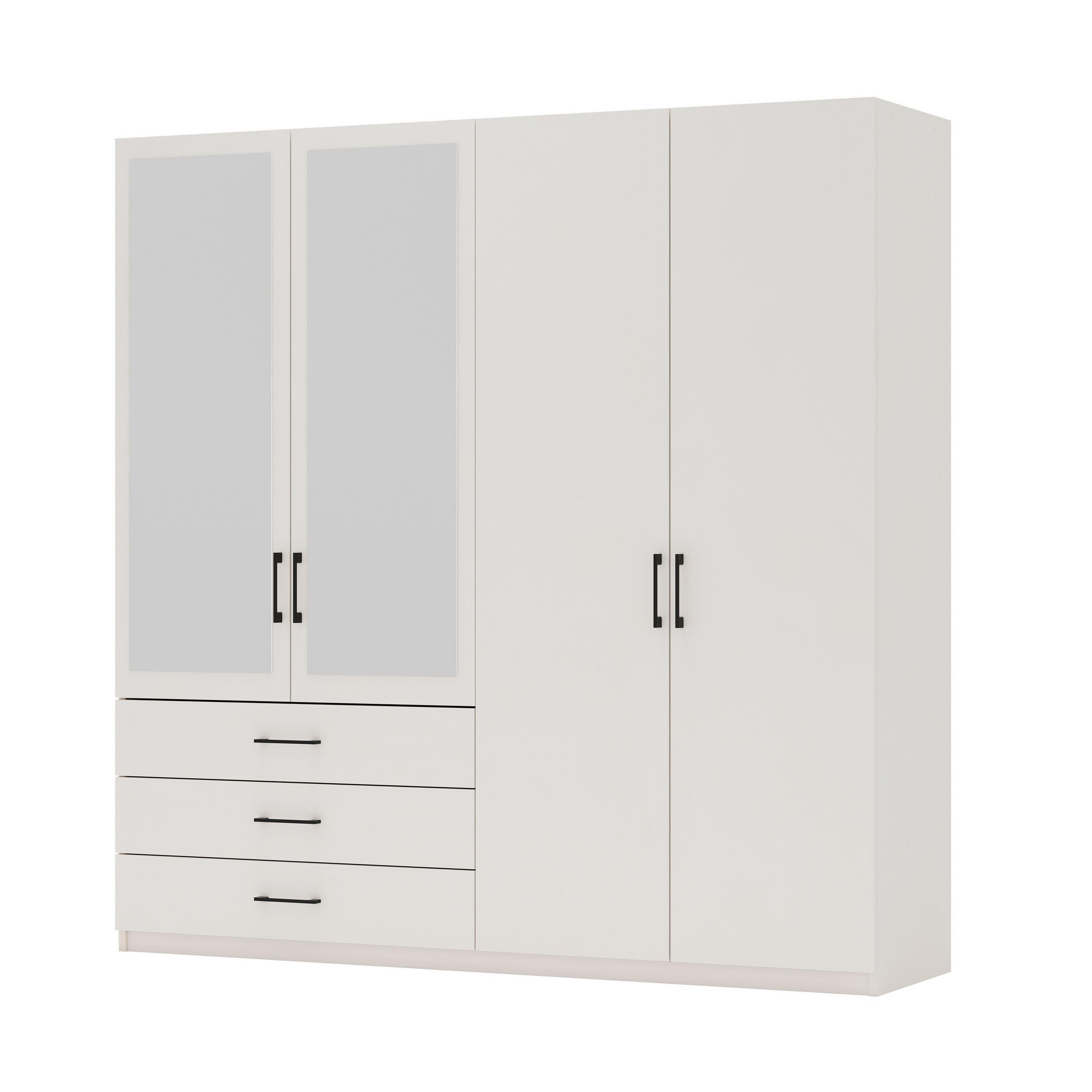 Masseno Drehtürenschrank Kaschmir 215x196x60 cm