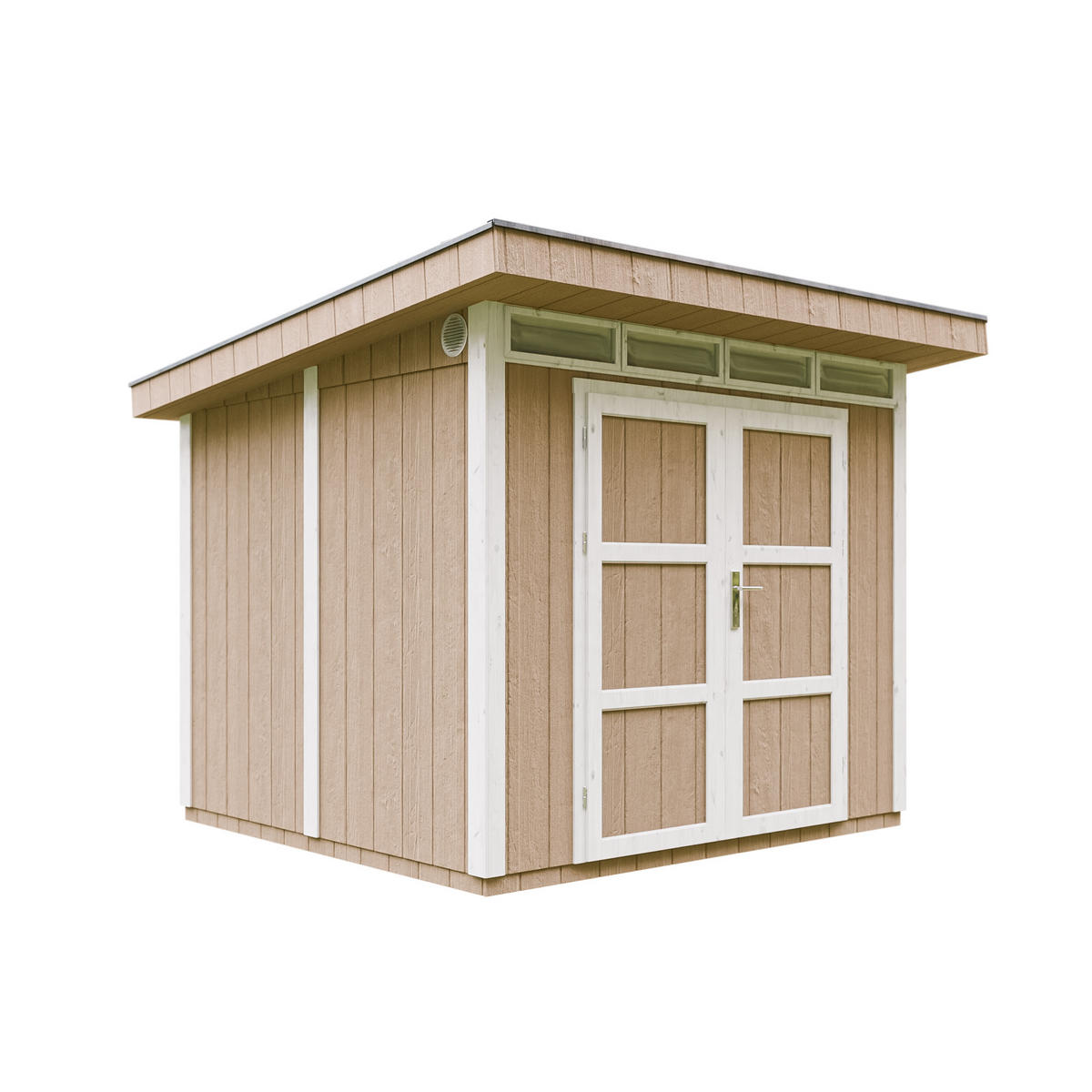 HOLZ-GARTHENHAUS basis LP SmartSide 5,9m² mit B279xL293xH239 cm - M903A - TERRA BROWN - Hellbraun, Holz (294/237/279cm) - Timbela