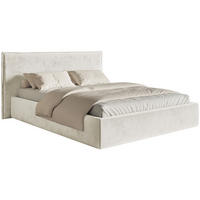 POLSTERBETT Softie Greige Velours 160x200 - Taupe, Textil (160/200cm) - Selsey