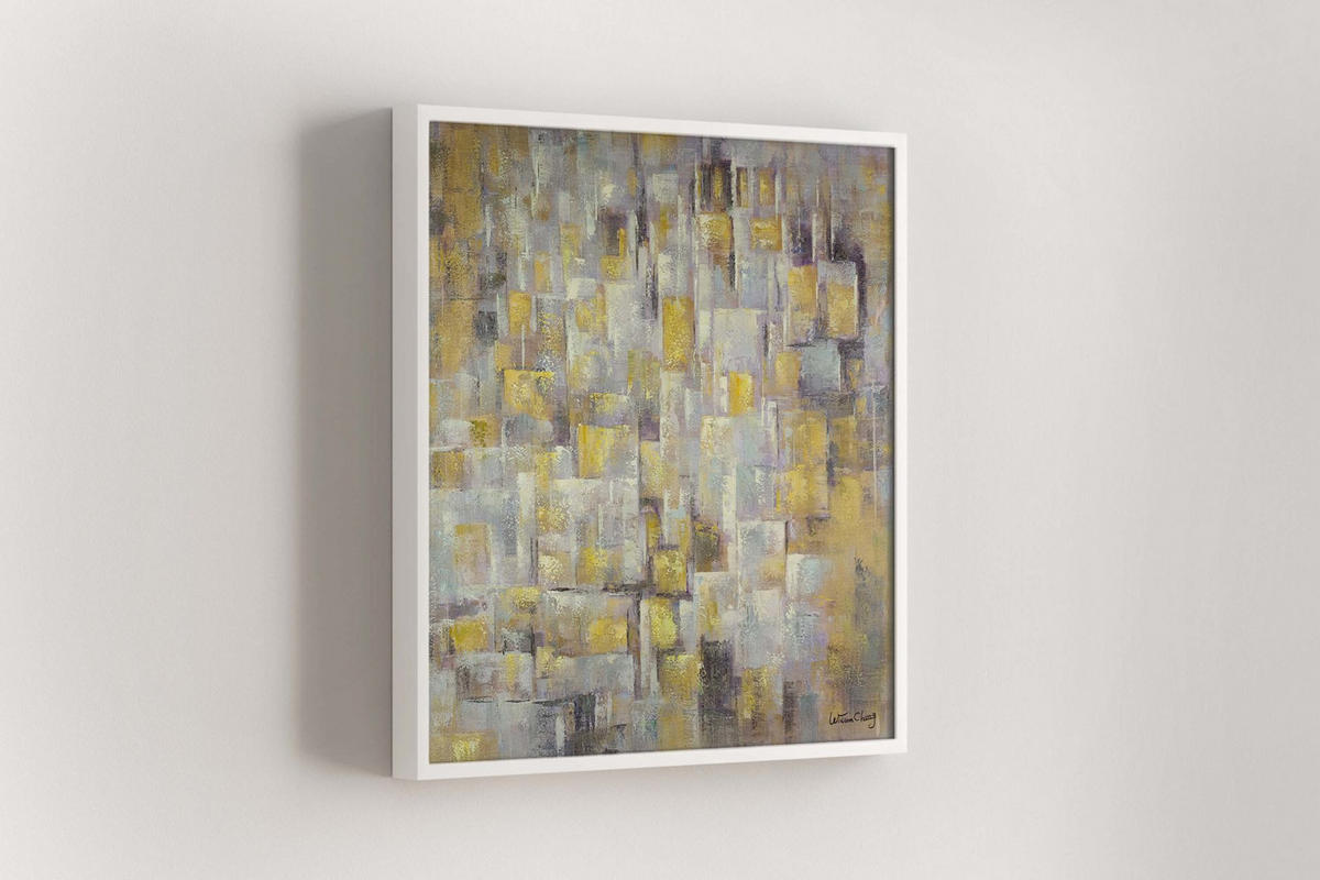 OLEJOMALBA 80/80 cm, Příroda a krajina - žlutá, dřevo/textil (80/80cm) - KUNSTLOFT