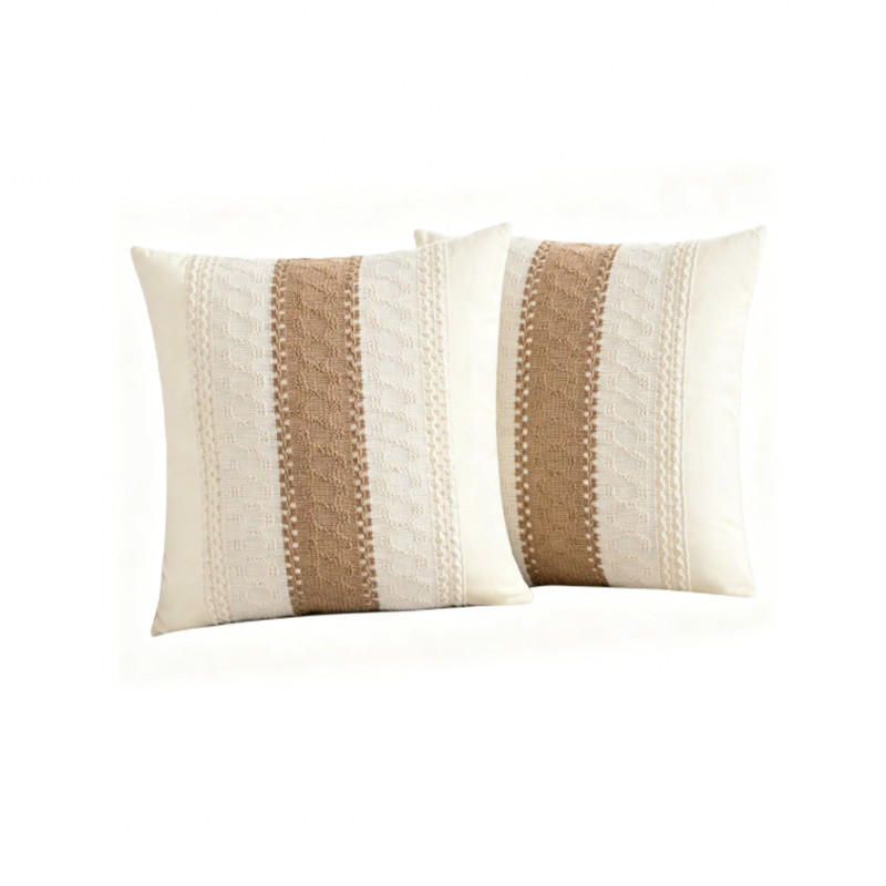 KISSENBEZUG – ohne Füllung – weiß – 45 x 45 cm – 2 Stück - Weiß, Textil (45/45cm)