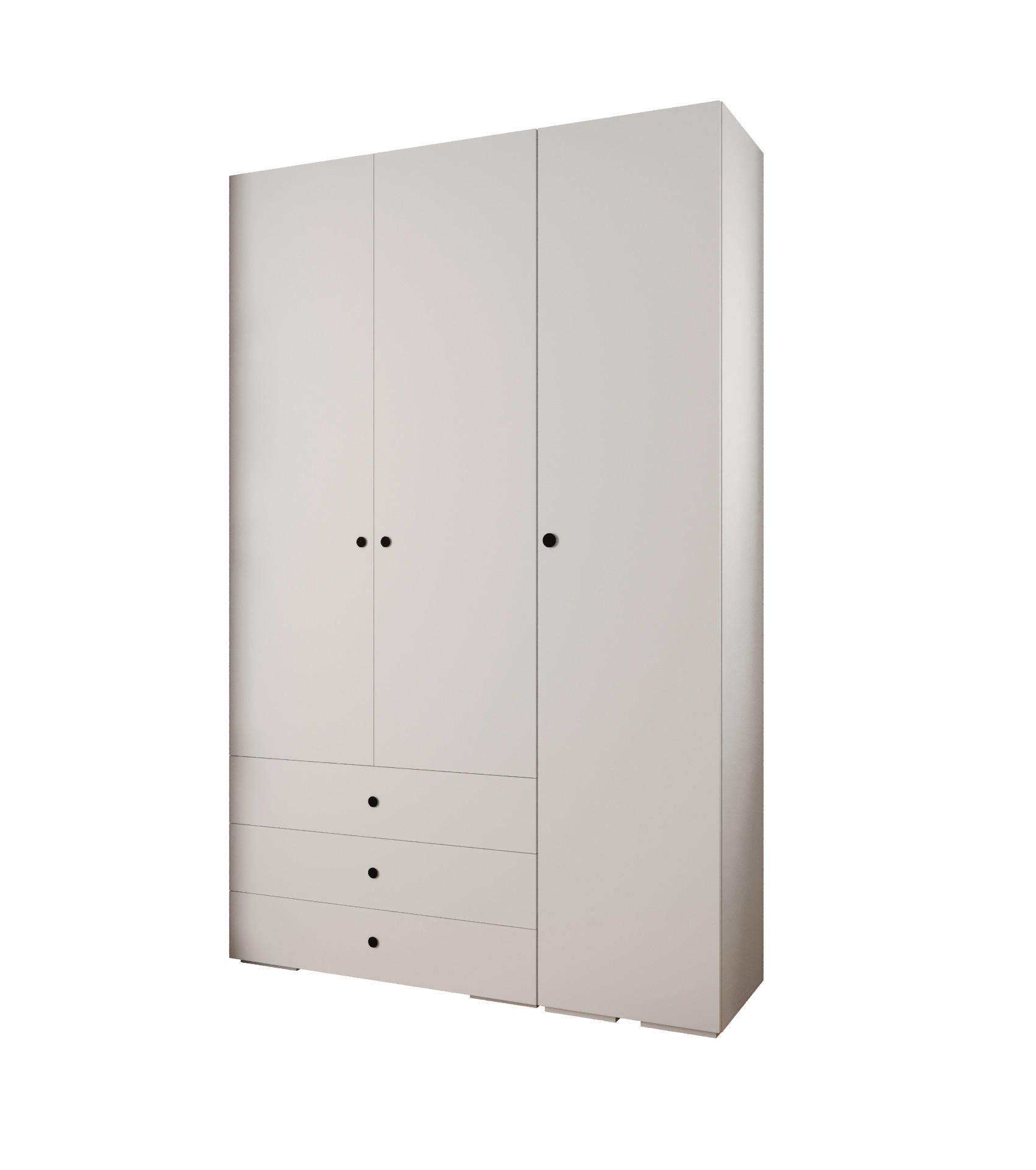 Abiks Möbel Garderoben-Set Weiß, Schwarz 150x236.7x47 cm