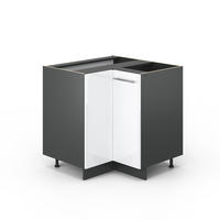 ECKUNTERSCHRANK Fame-Line Weiß Hochglanz 80.5 cm ohne AP - Weiß Hochglanz/Anthrazit, Holzwerkstoff (80.5/82/51.6cm) - Vicco