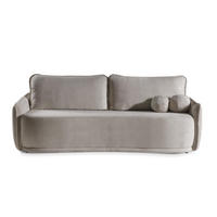 SOFA Perugia Grau, mit Schlaffunktion - Grau, Holzwerkstoff (231/93/106cm) - Bettso