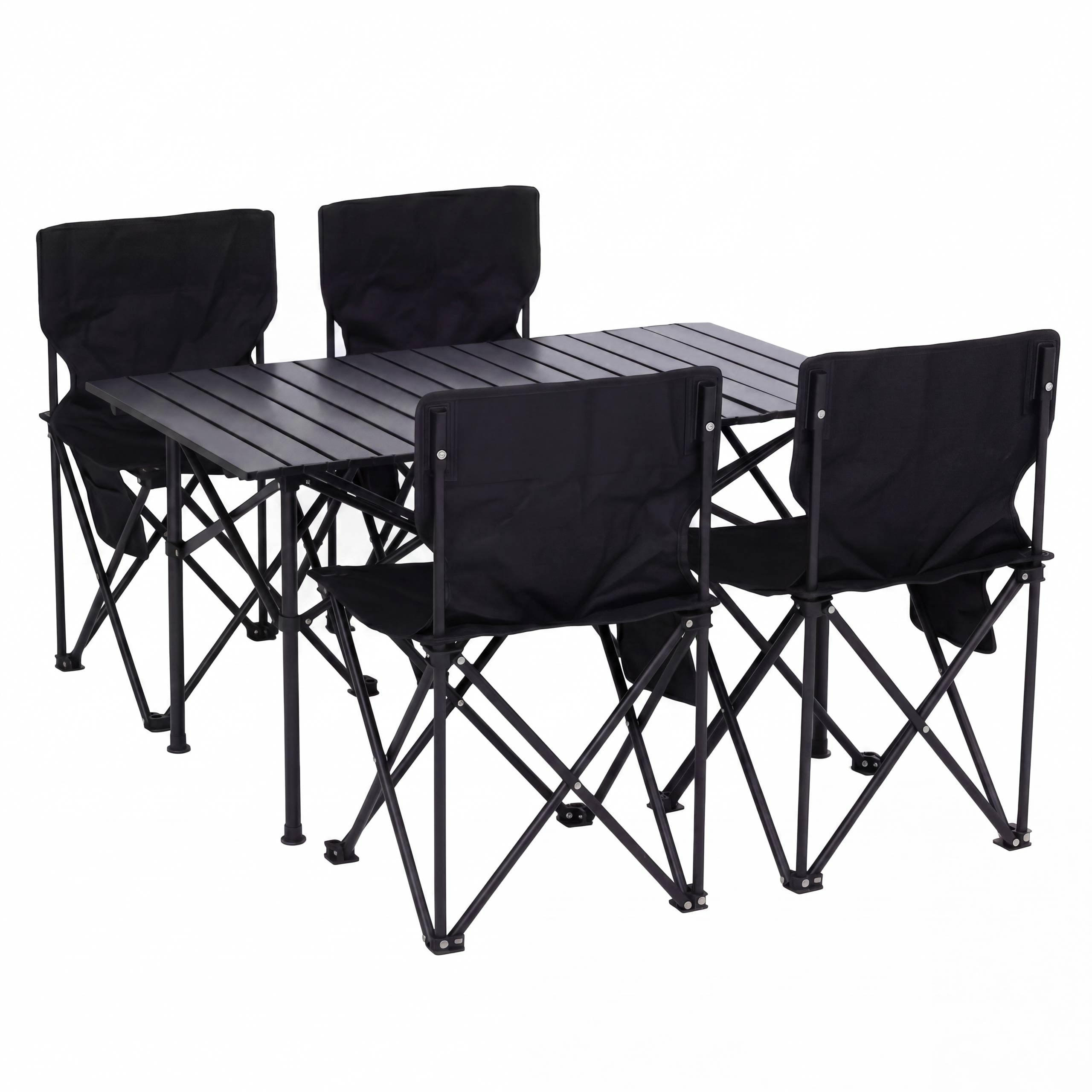 CAMPINGSET Schwarz - Schwarz, Metall (95/65/55cm) - MCW