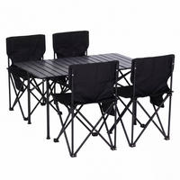 CAMPINGSET Schwarz - Schwarz, Metall (95/65/55cm) - MCW