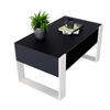 COUCHTISCH KARO 92 - Schwarz/Weiß, Holz (53.6/92/45cm) - Mat-Haus