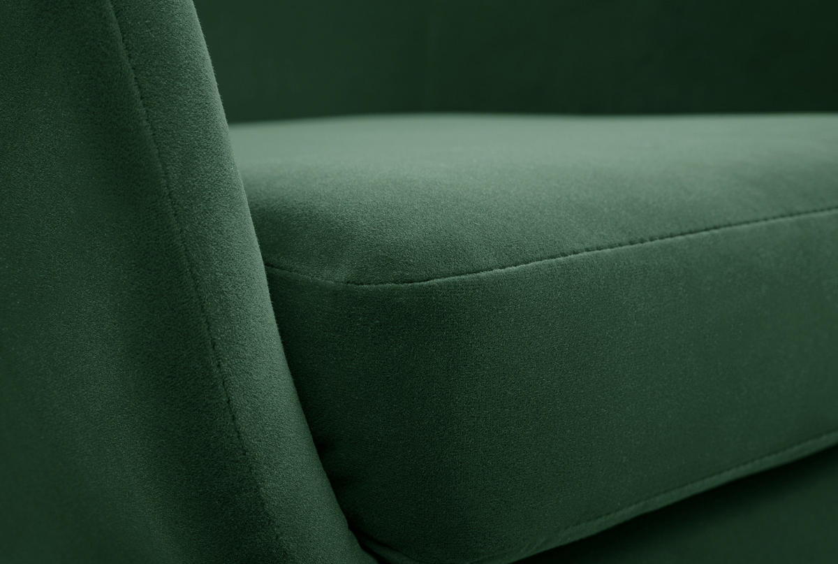 SESSEL SEDUTA, Modern Polstersessel Loungesessel, Velours-Stoff Grün - Grün, Holz/Metall (72.5/101.5/83cm) - MASSENO