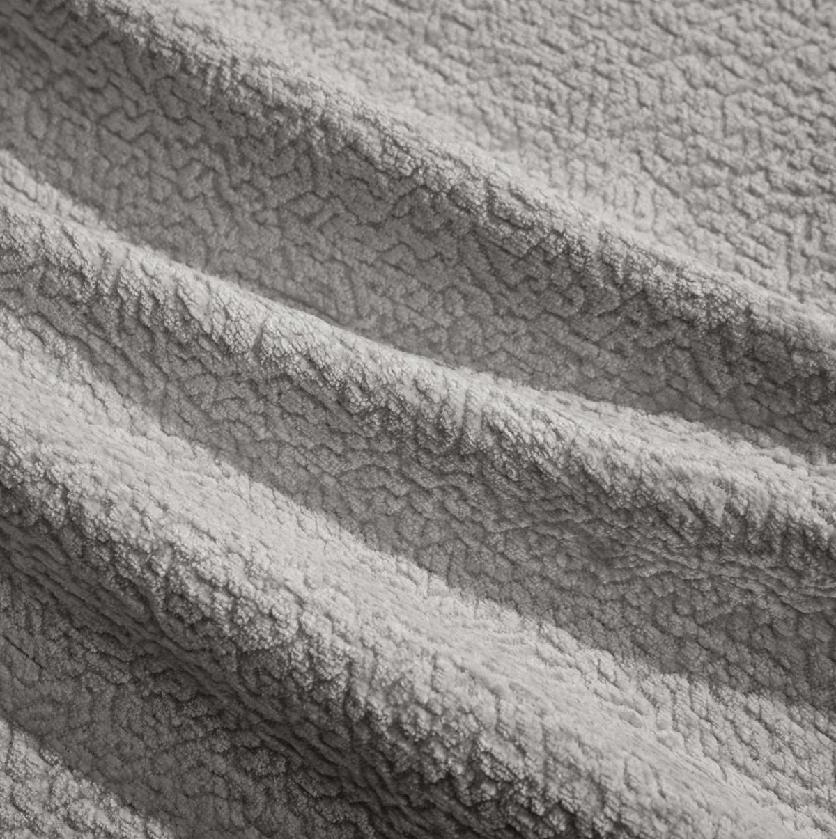 SOFA 330/86/90 cm in Hellgrau aus Chenille mit Steppnaht - Hellgrau, Textil (86/90/330cm) - Flora Grace