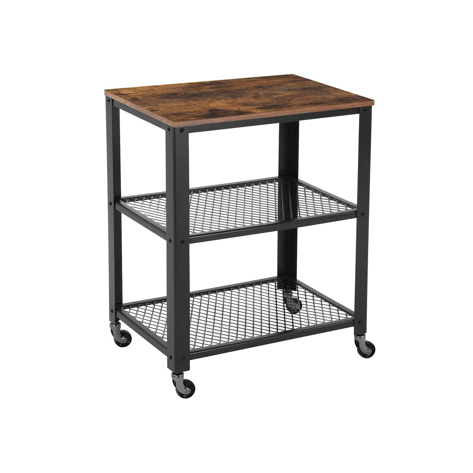 SERVIERWAGEN KÜCHENWAGEN - Braun, Holzwerkstoff (77.5/40/60cm) - Hansiro