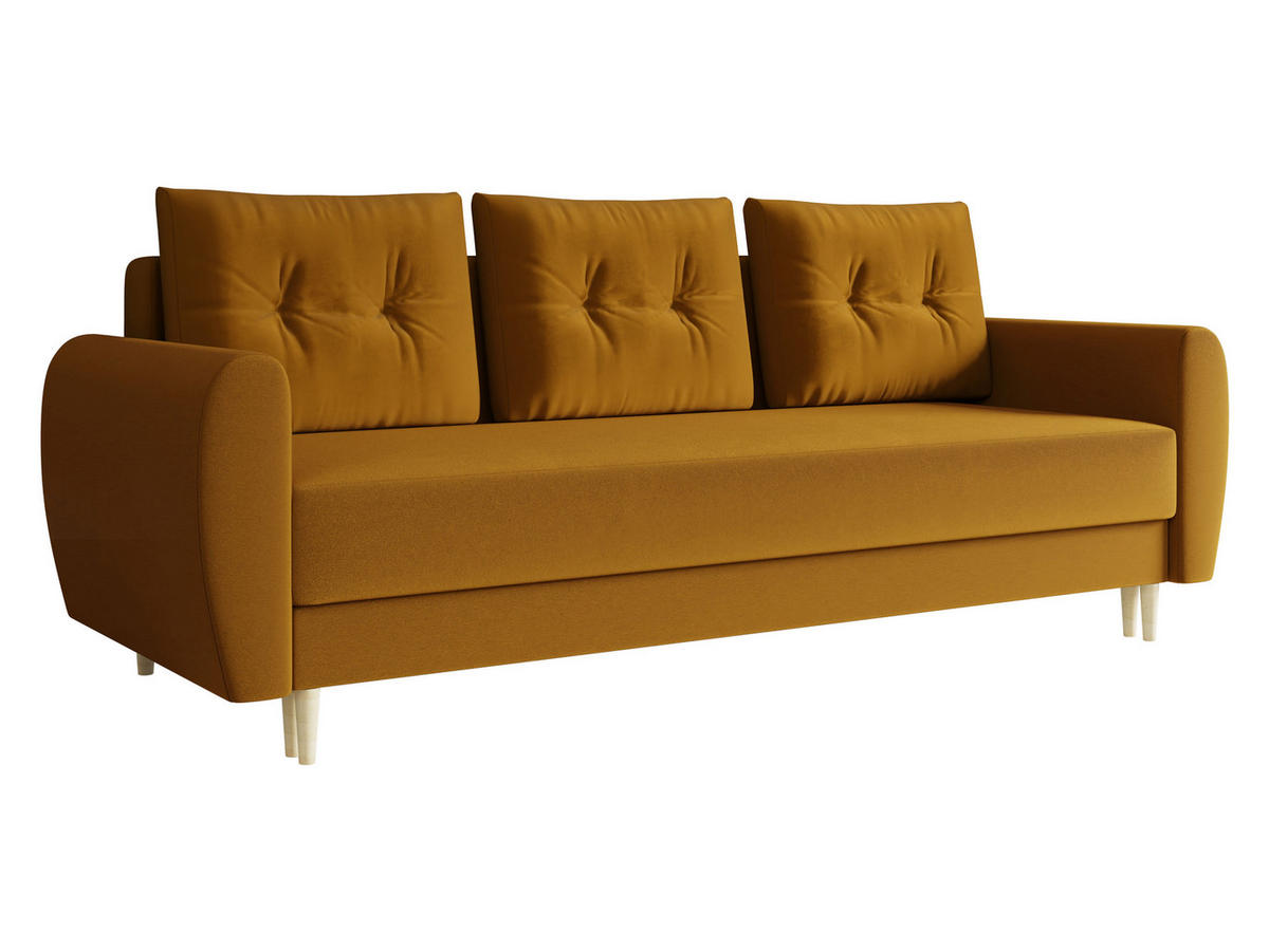 SCHLAFSOFA Palermo - Naturfarben/Braun, Holz/Textil (227/95/82cm) - MIRJAN24