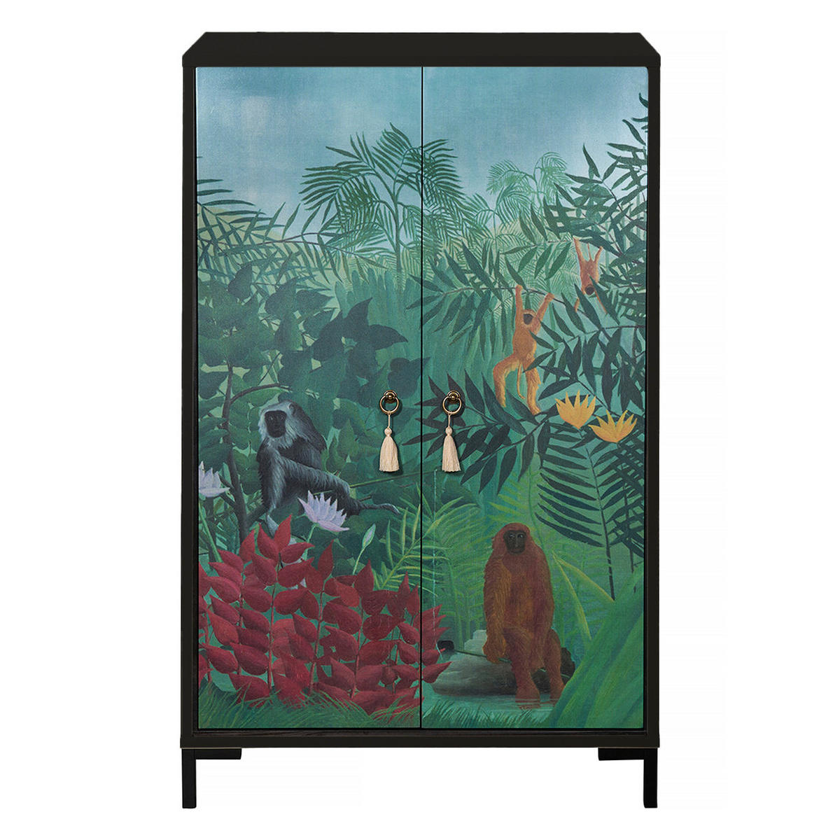 SIDEBOARD aus MDF mit 2 dekorativen Türen WALTER - Grün, Holzwerkstoff (45/123/75cm) - RNT By Really Nice Things