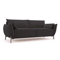SOFA 2-Sitzer für Terrasse und Garten, Stoff Sunlight, Graphit, SUNMEE - Dunkelgrau, Holz (158/90/95cm) - Kaiser Möbel