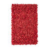 SHAGGY-TEPPICH Dallas 120/180 cm - Rot, Leder (120/180cm) - Homescapes