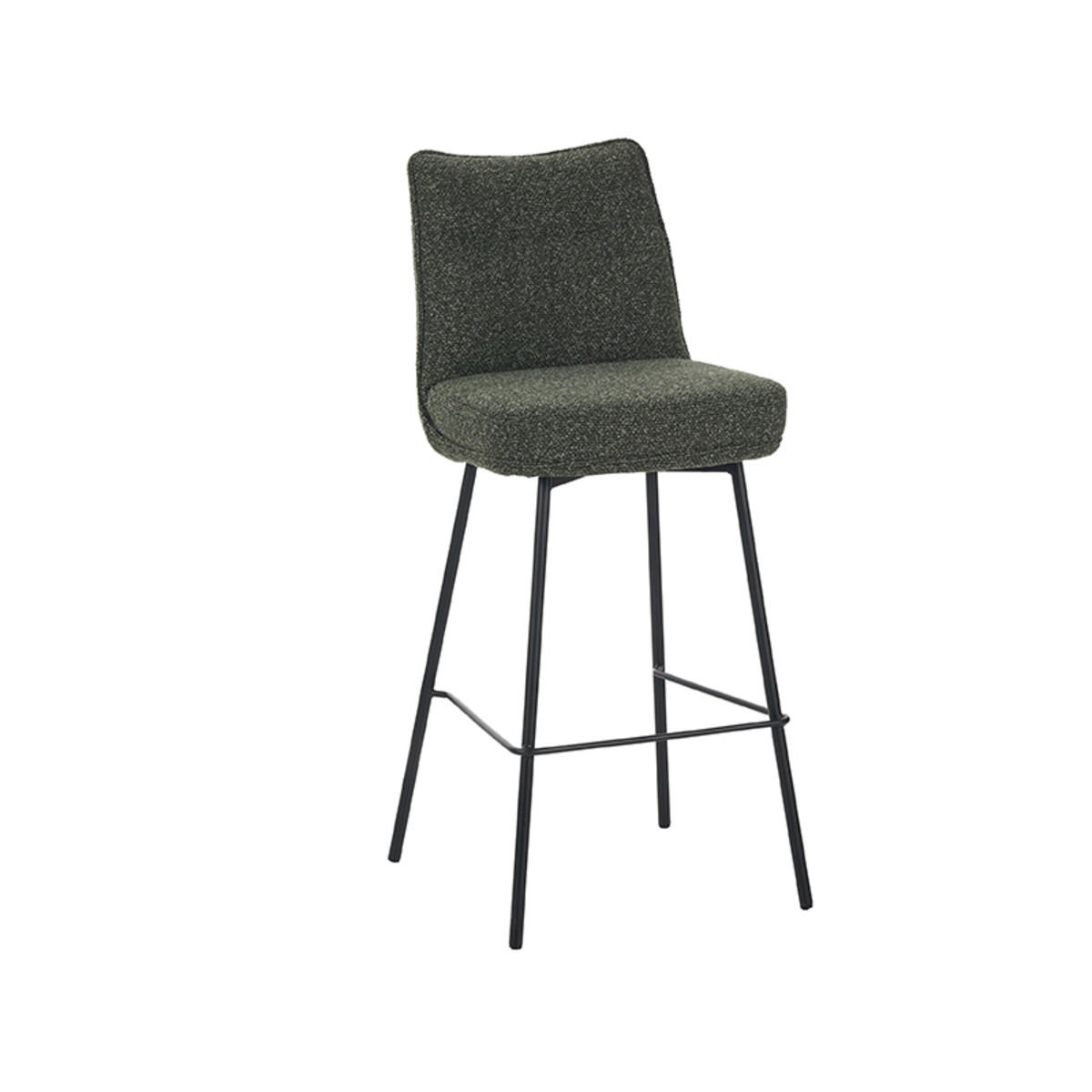 Thumbnail - Label51 Barhocker, Dunkelgrün, Textil, 46x107x55 cm, Esszimmer, Barmöbel, Barhocker