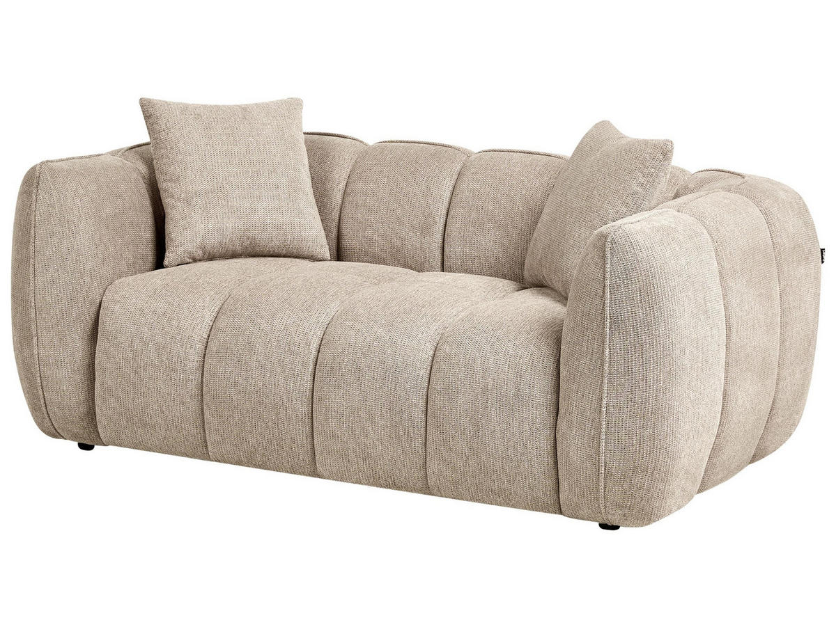 POHOVKA 2-místná Látka Taupe Ness - šedohnědá, textil (170/68/85cm) - Beliani