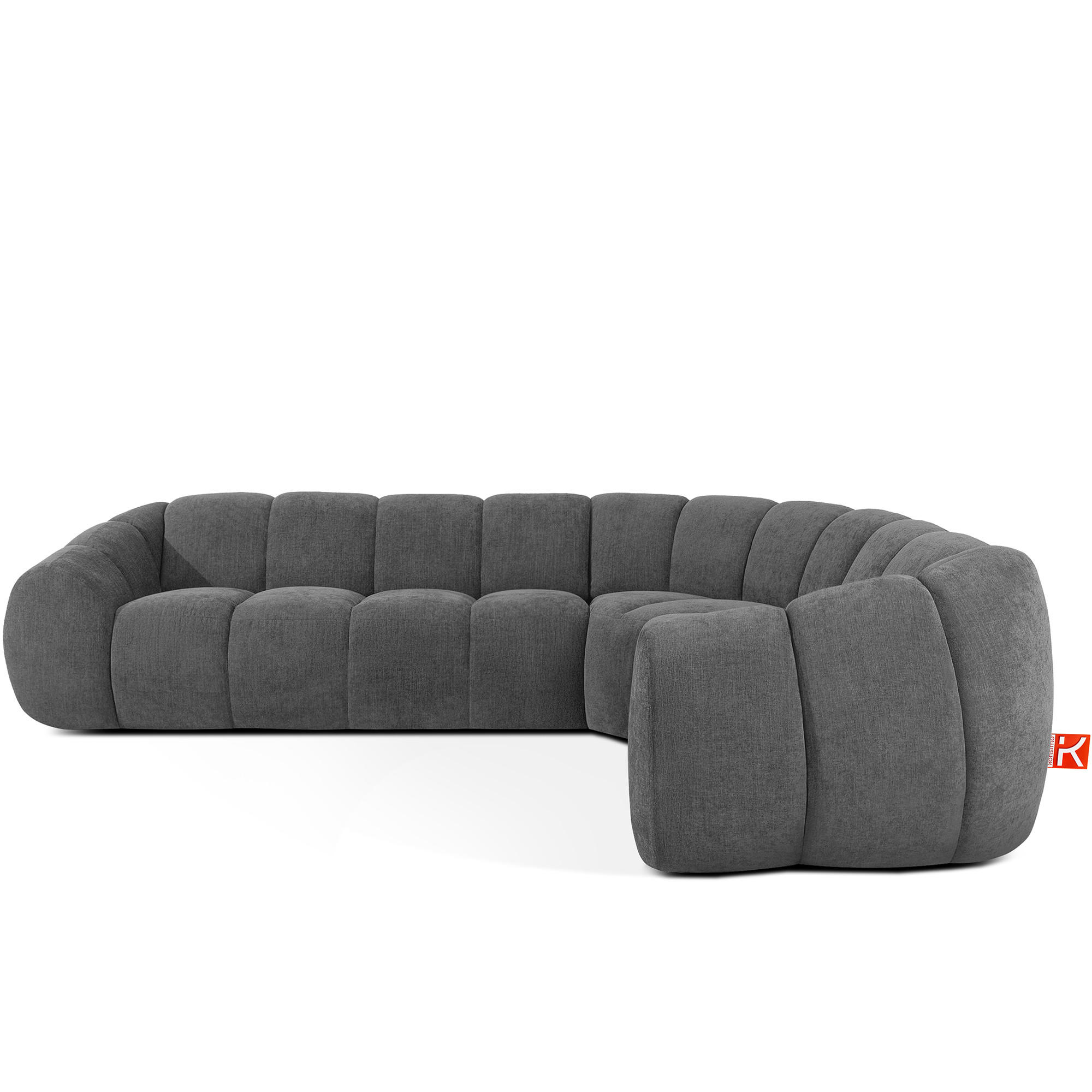 ECKSOFA RECHTS FLAVA, Aschgrau - Grau, Holz/Holzwerkstoff (310/230cm) - KONSIMO®
