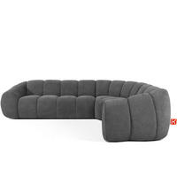 ECKSOFA RECHTS FLAVA, Aschgrau - Grau, Holz/Holzwerkstoff (310/230cm) - KONSIMO®