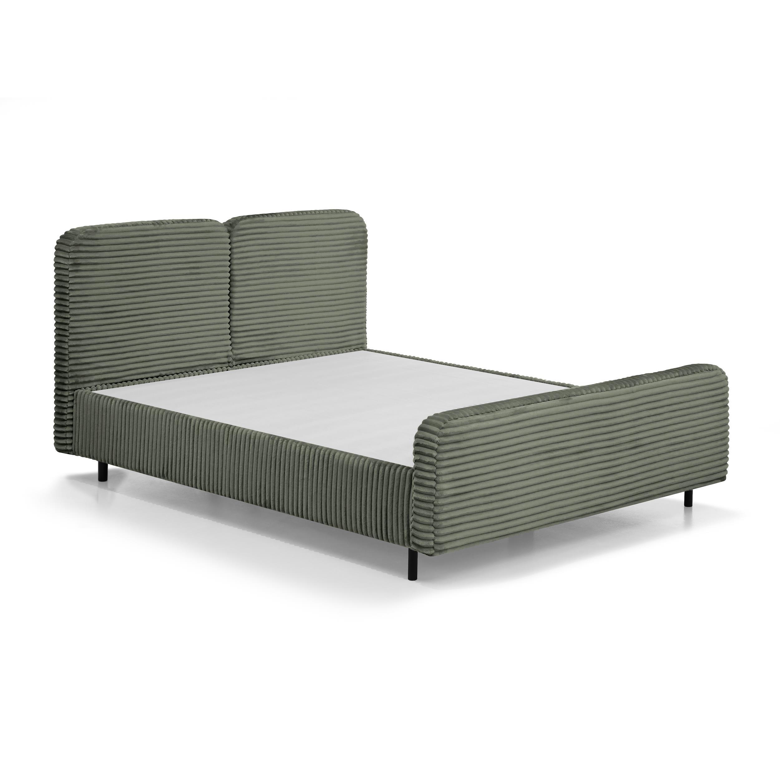 Beautysofa Polsterbett Grün 140x200 cm