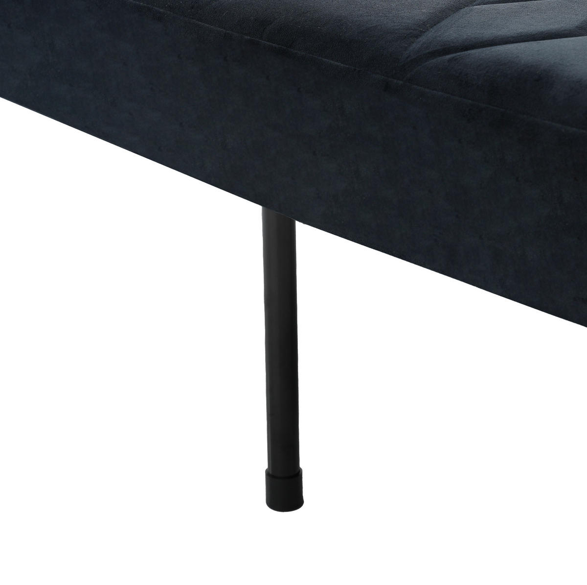 SCHLAFSOFA multifunktional 180 x 75 x 82 cm Samt Black 2-Sitzer - Schwarz, Holzwerkstoff (180/82/75cm) - Meubliv