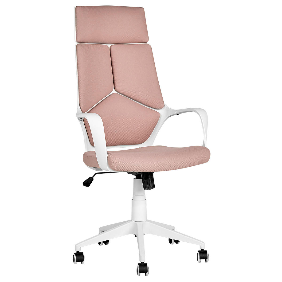 BÜROSTUHL Polyester Rosa Delight - Pink, Kunststoff/Textil (64/116/64cm) - Beliani