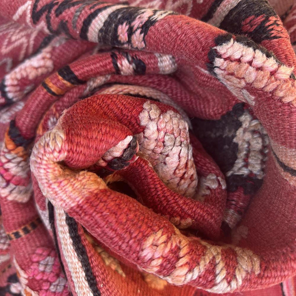 BERBERTEPPICH aus reiner Wolle 169x 364 cm - Rot, Naturmaterialien (169/364cm) - AFK Living