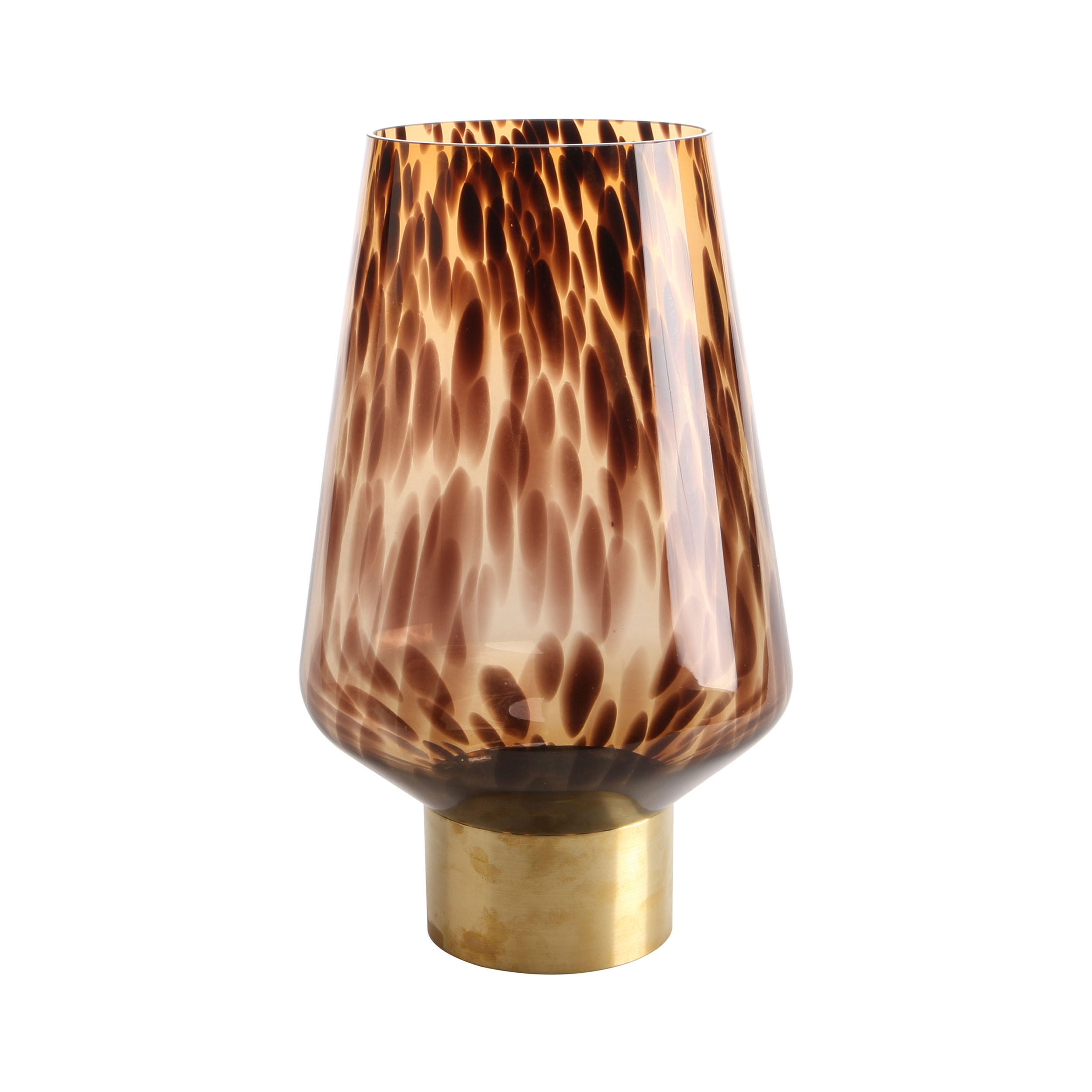 VASE Amber Rain, Glas, Metall, Braun, 40 cm - Braun, Glas (40cm) - Goebel
