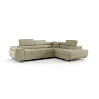 ECKSOFA Monaro Mit Schlaffunktion - Hellbraun, Holzwerkstoff/Textil (275/202cm) - Fun Möbel