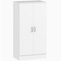 SCHUHSCHRANK 55/35/108 cm in Weiß mit verstellbaren Regalen und Soft-Close - Weiß, Holz (55/108/35cm) - Flora Grace