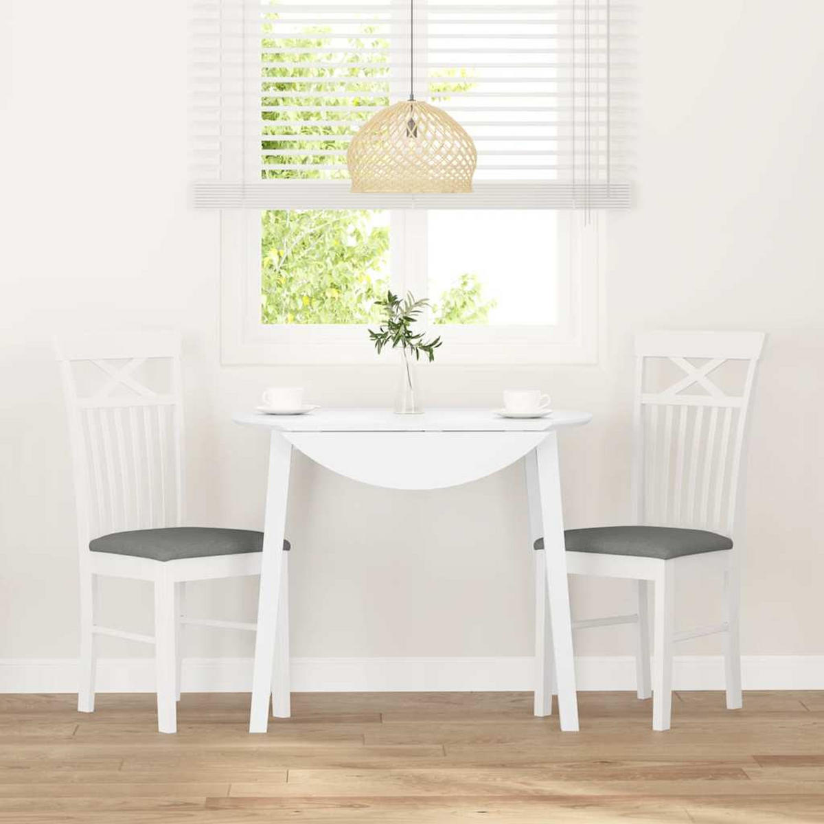 STUHL-SET 2 Stk Lohhain 42.5/94/53.5 cm - Weiß, Holz (42.5/94/53.5cm) - ZMH