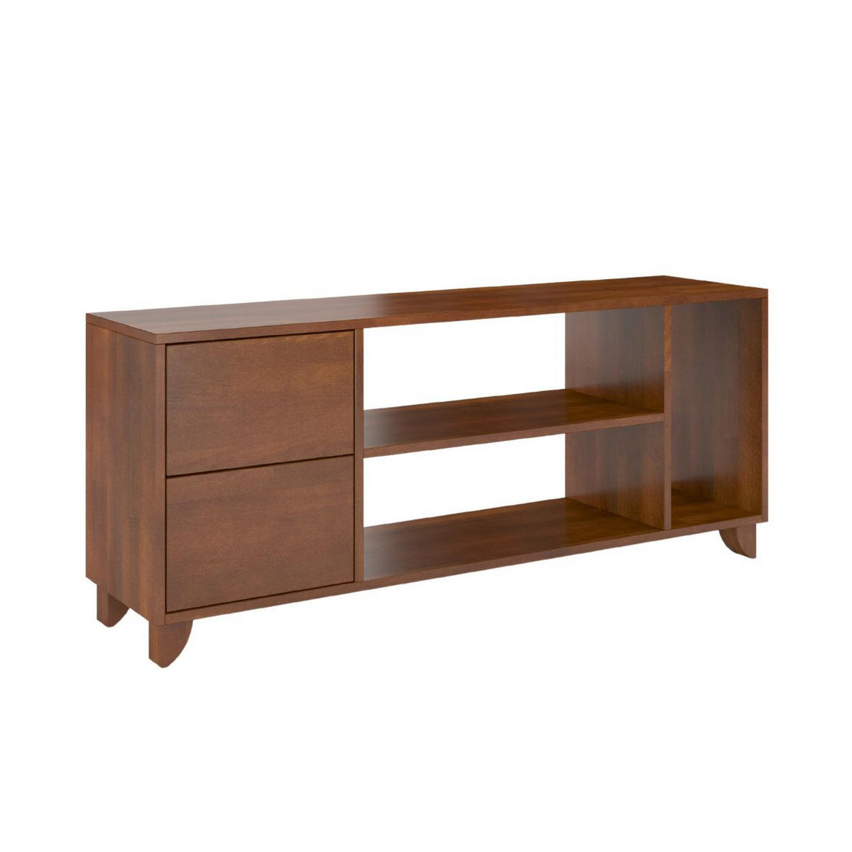 MASSIVHOLZ-TV-SCHRANK Viveca, Buche - lackiert, Nussbaumfarbe - Walnussfarben, Holz/Buchenholz (140/57.4/45cm) - Visby