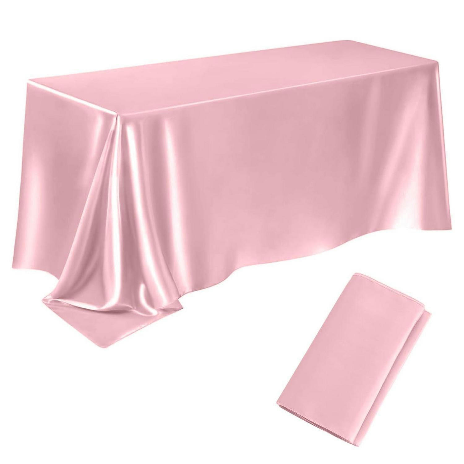 TISCHTUCH 145 x 200 cm Rosa Polyester-Satin - Rosa, Textil (200/145/1.5cm)