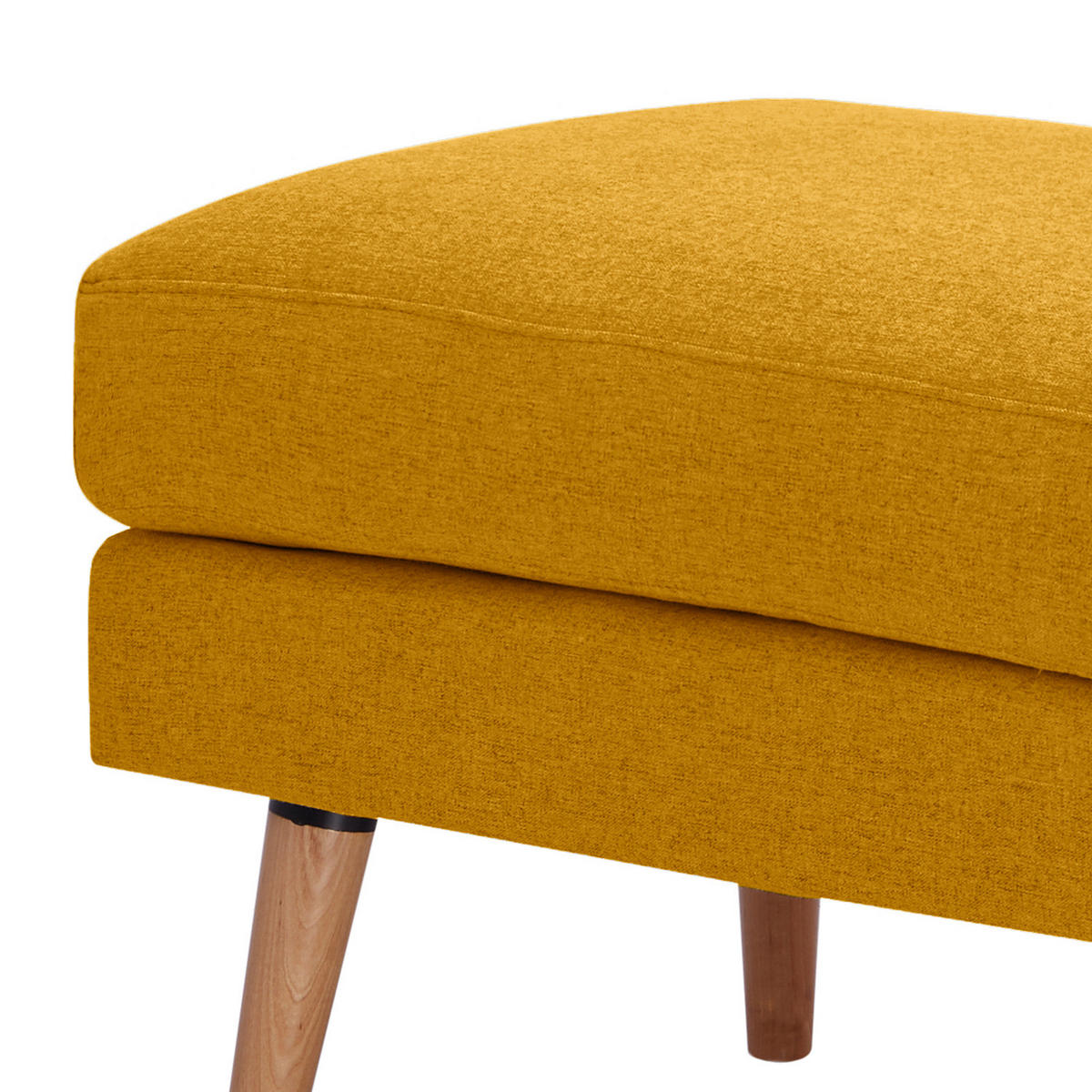 POLSTERHOCKER - Gelb, Holz/Birkenholz (72/47/49cm) - home24