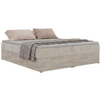 POSTEL BOXSPRING NORDIC ZERO 200/200 - Béžová Manšestr - Topper Visco - H4 - černá/béžová, textil/plast (200/200cm) - MKS