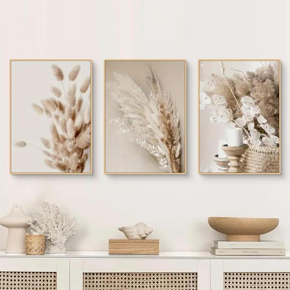 POSTER 3er Set Boho Ästhetik 50 x 70 cm - Beige, Papier (2/0.5cm)