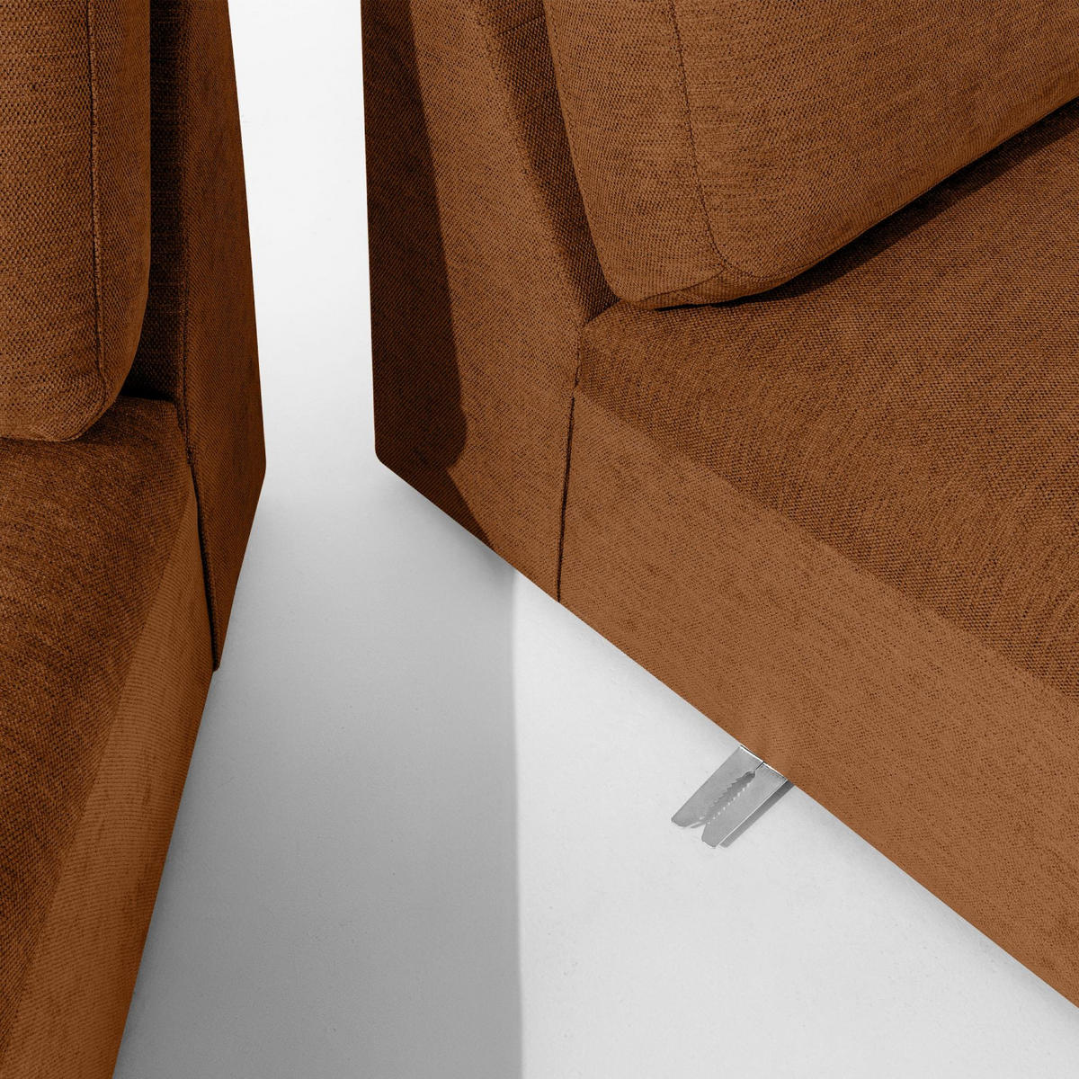 4-SITZER ECKSOFA ZUCCO Chenille links, Kupfer - Kupferfarben, Textil (350/84/105cm) - KONSIMO®